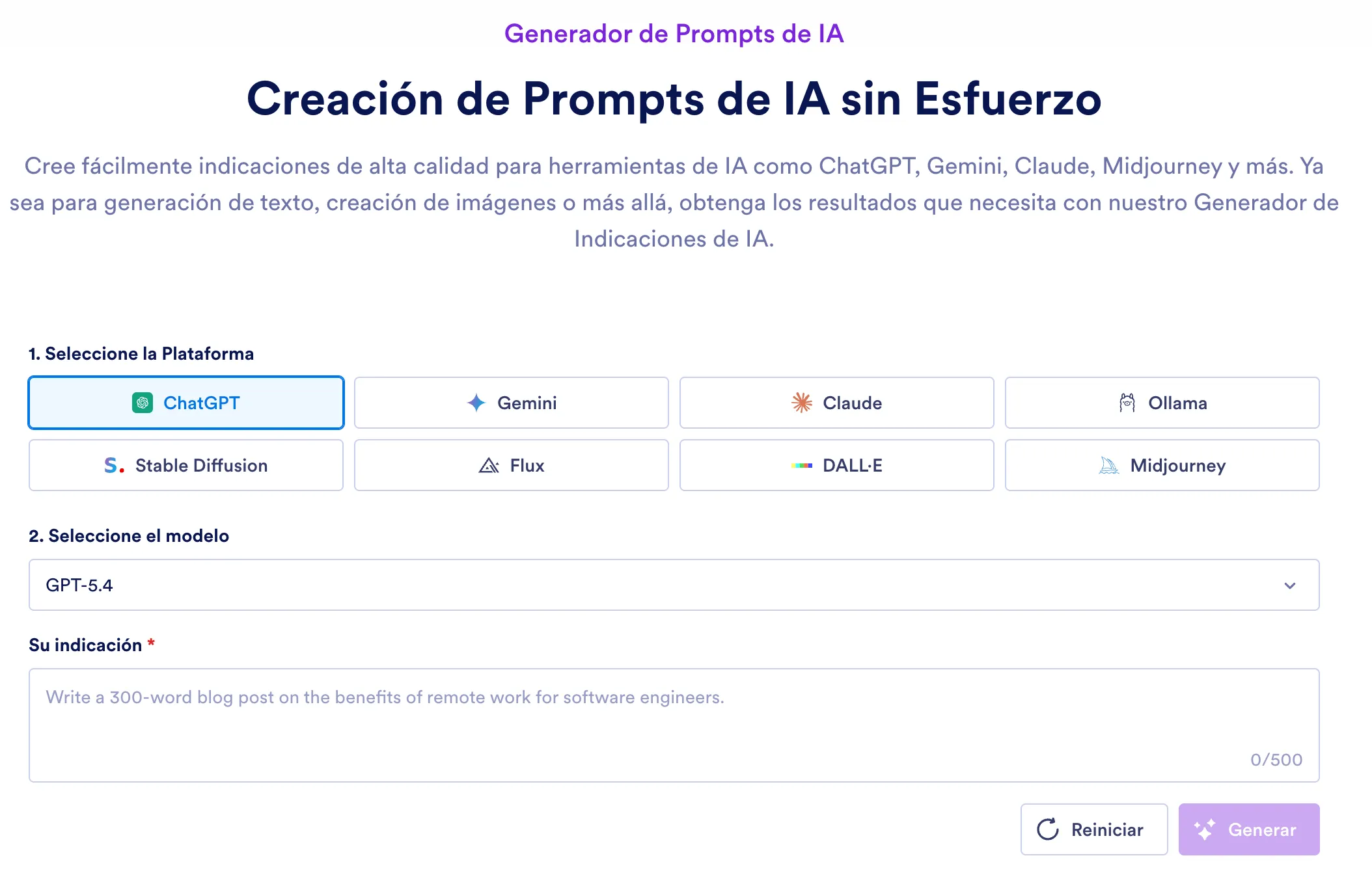 Generador de Prompts